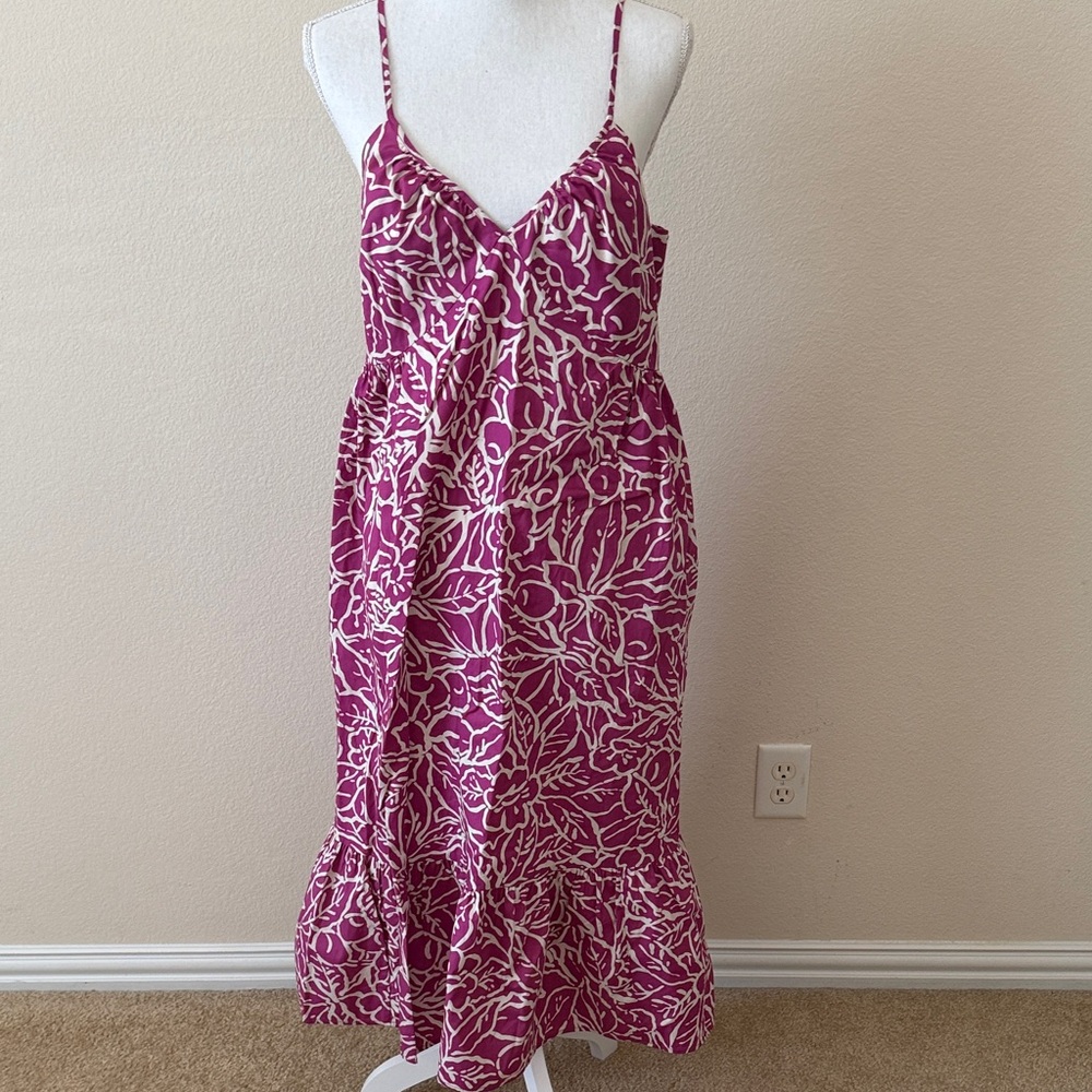 GAP Pink and Cream Patterned Dress